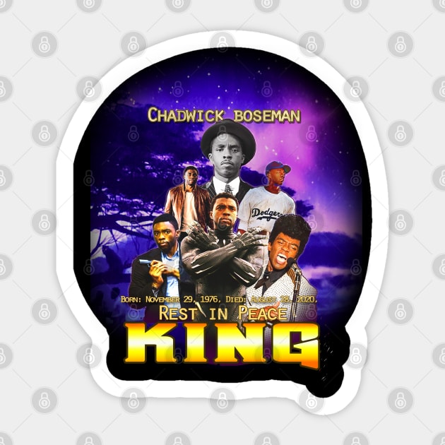 Chadwick Boseman Sticker by H.M.I Designz